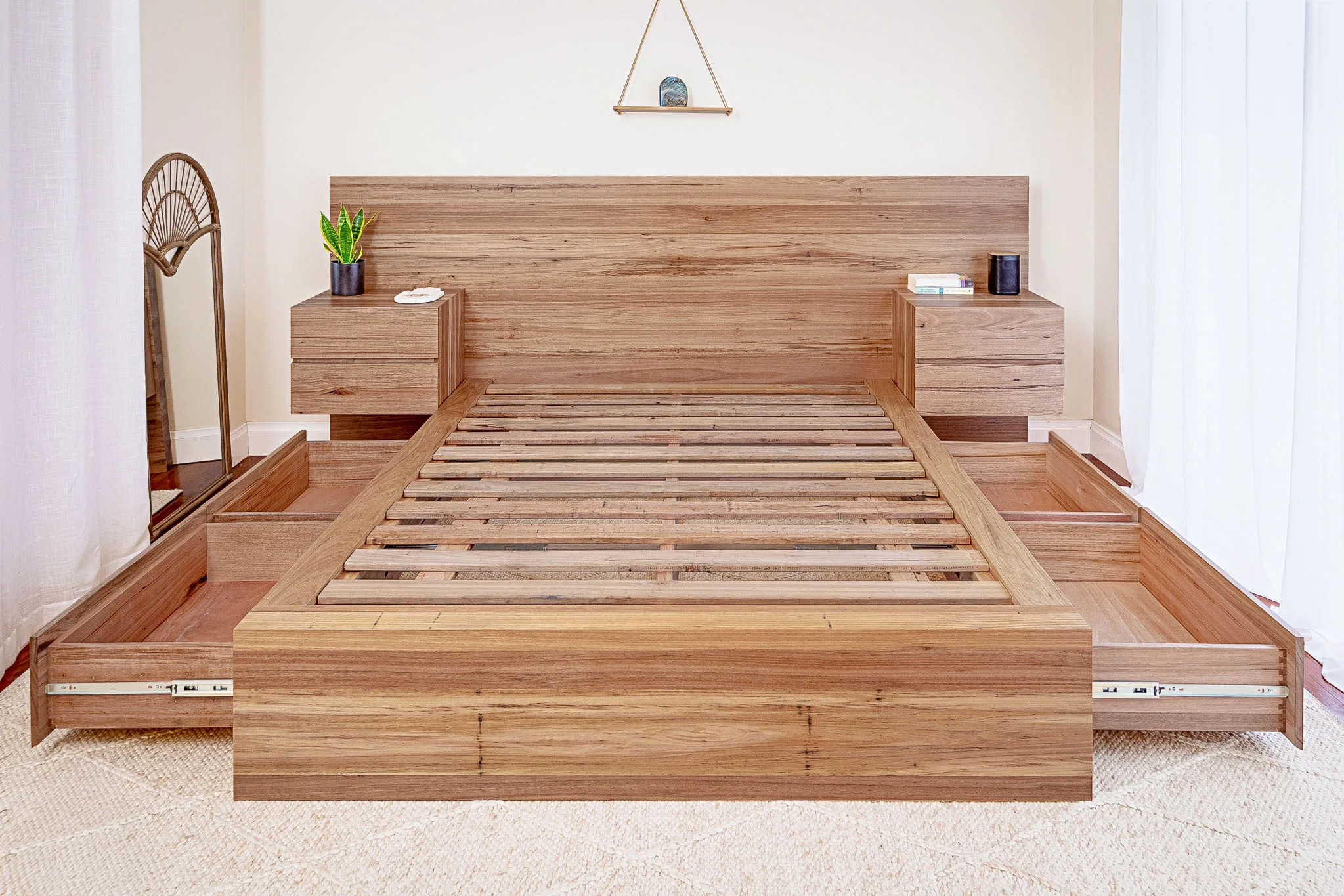 Meadow 2 Drawer Extended Headboard Messmate Bed Frame - Image 17