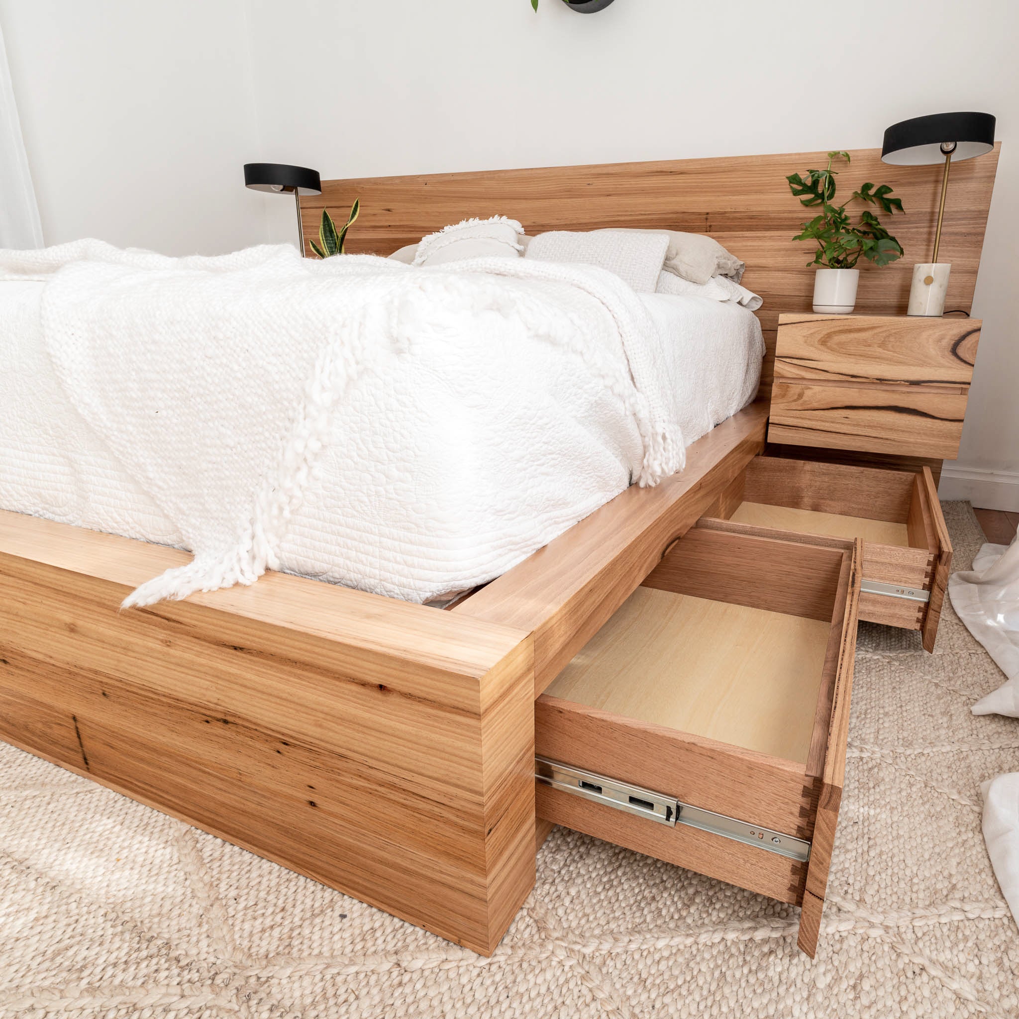 Meadow 2 Drawer Extended Headboard Messmate Bed Frame - Image 3