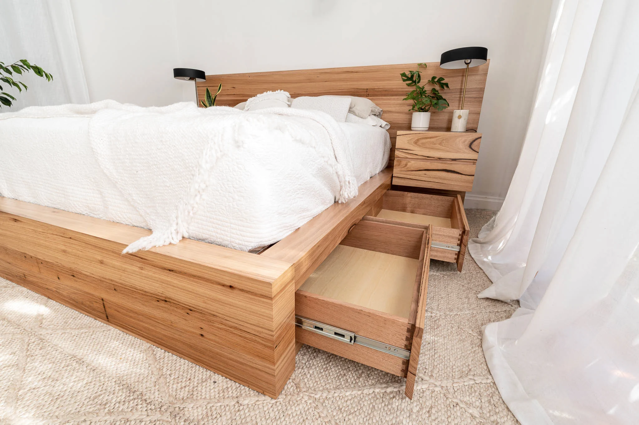 Meadow 2 Drawer Extended Headboard Messmate Bed Frame - Image 8