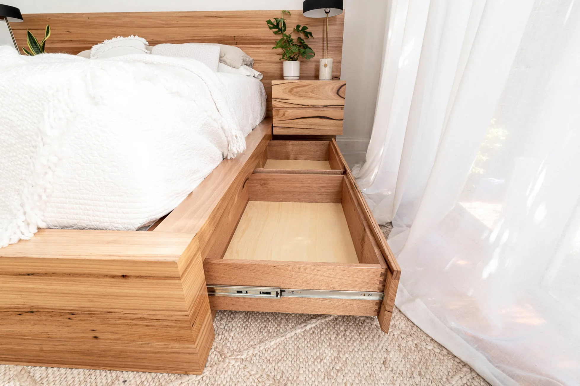 Meadow 2 Drawer Extended Headboard Messmate Bed Frame - Image 9