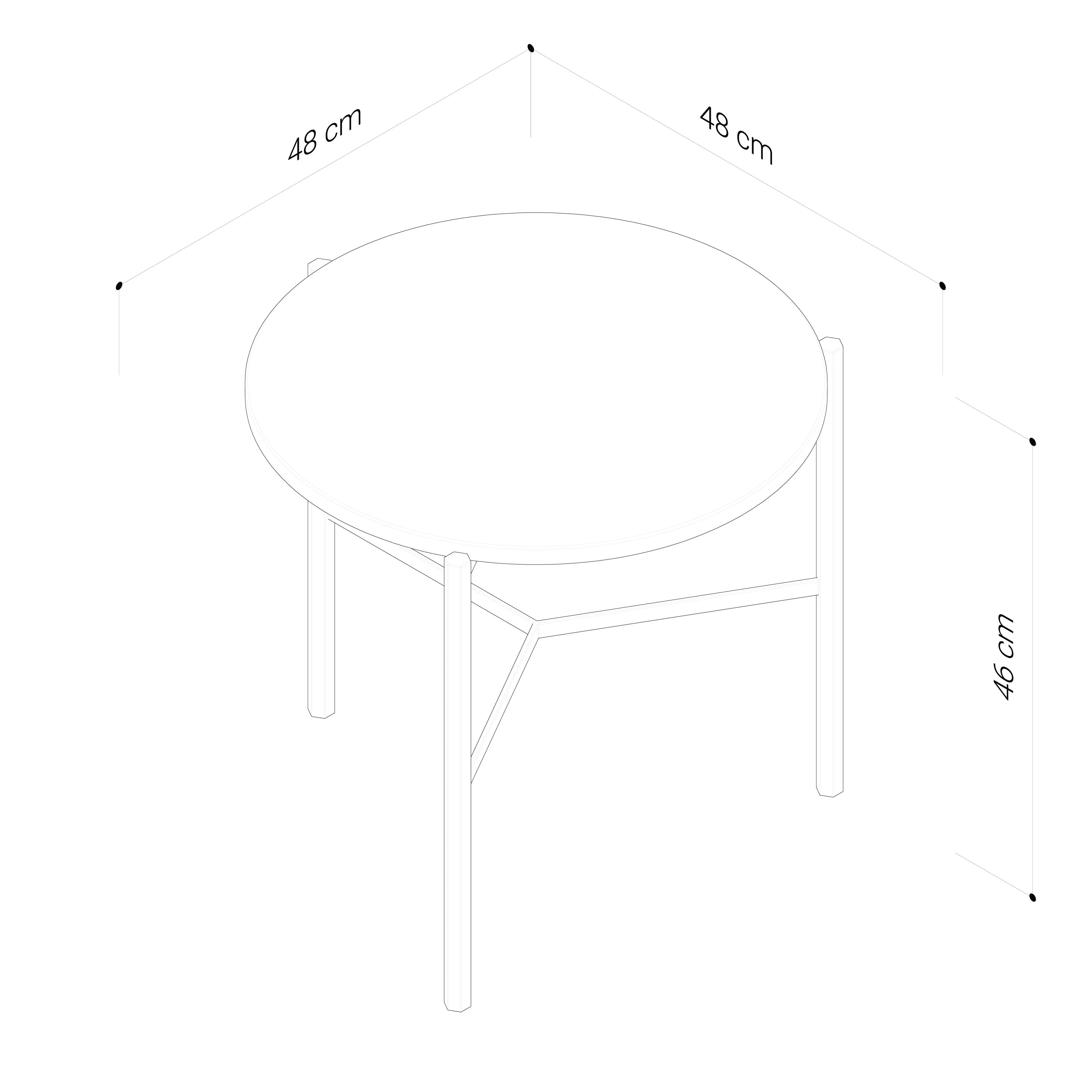 Ness Emperador Marble Side & Lamp Table - Image 5