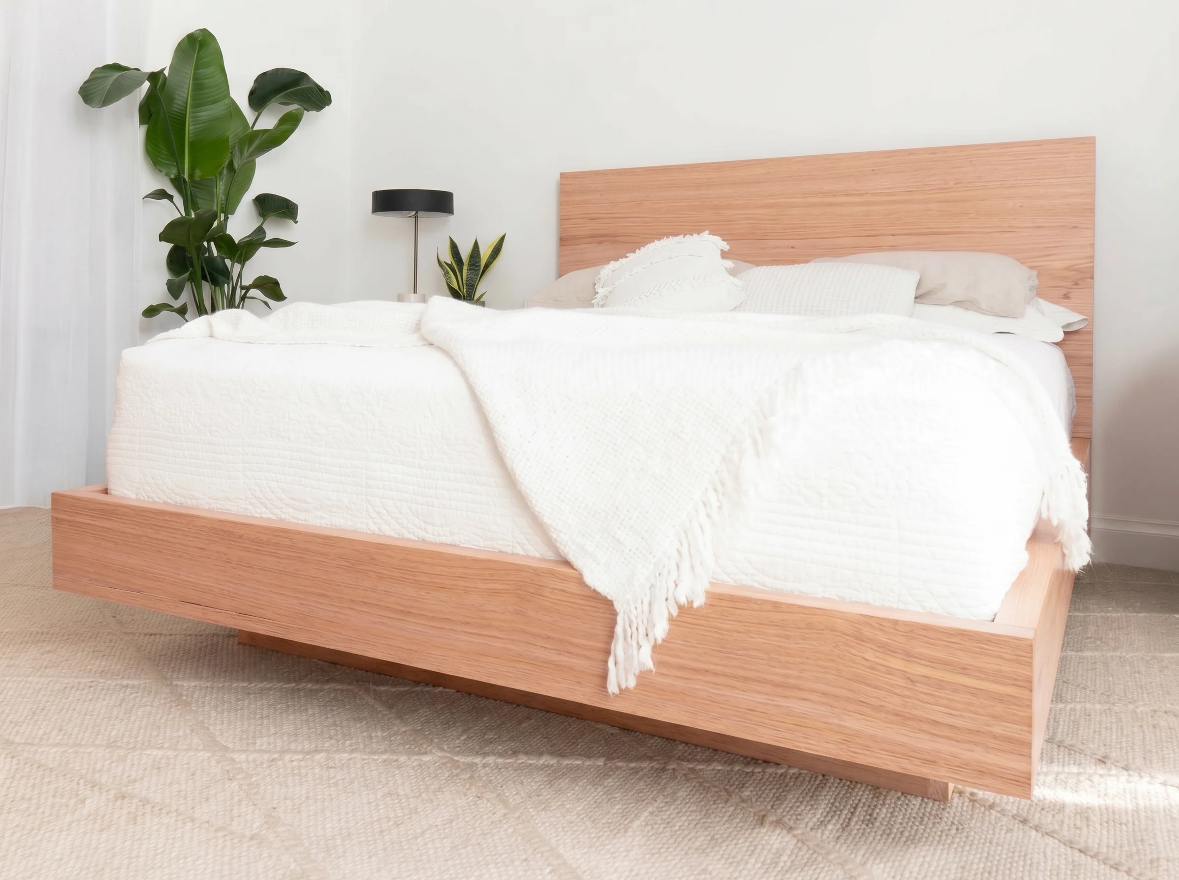 NEW Osaka Tasmanian Oak Bed Frame Queen Size - Image 2