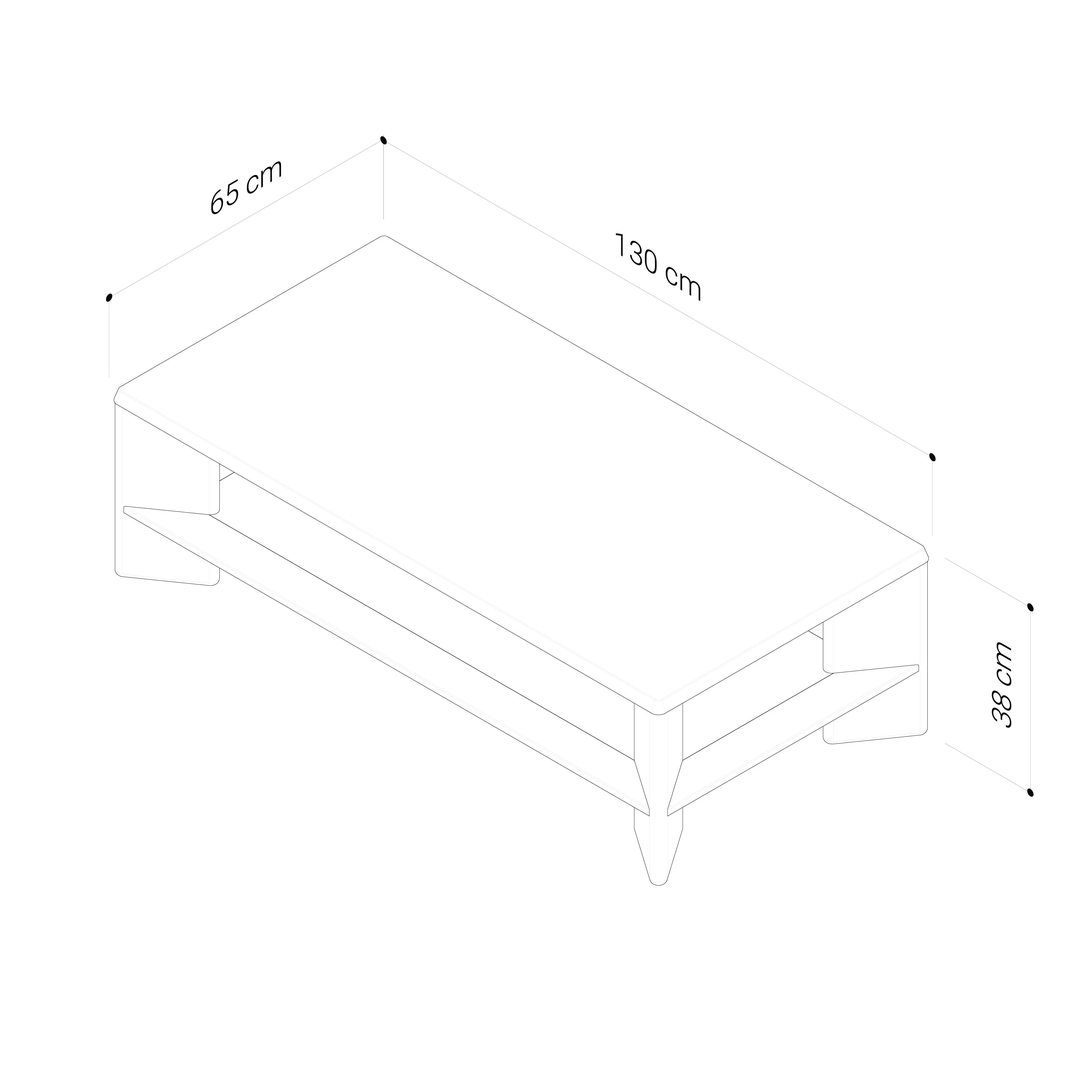 Niko Oak Coffee Table - Image 6