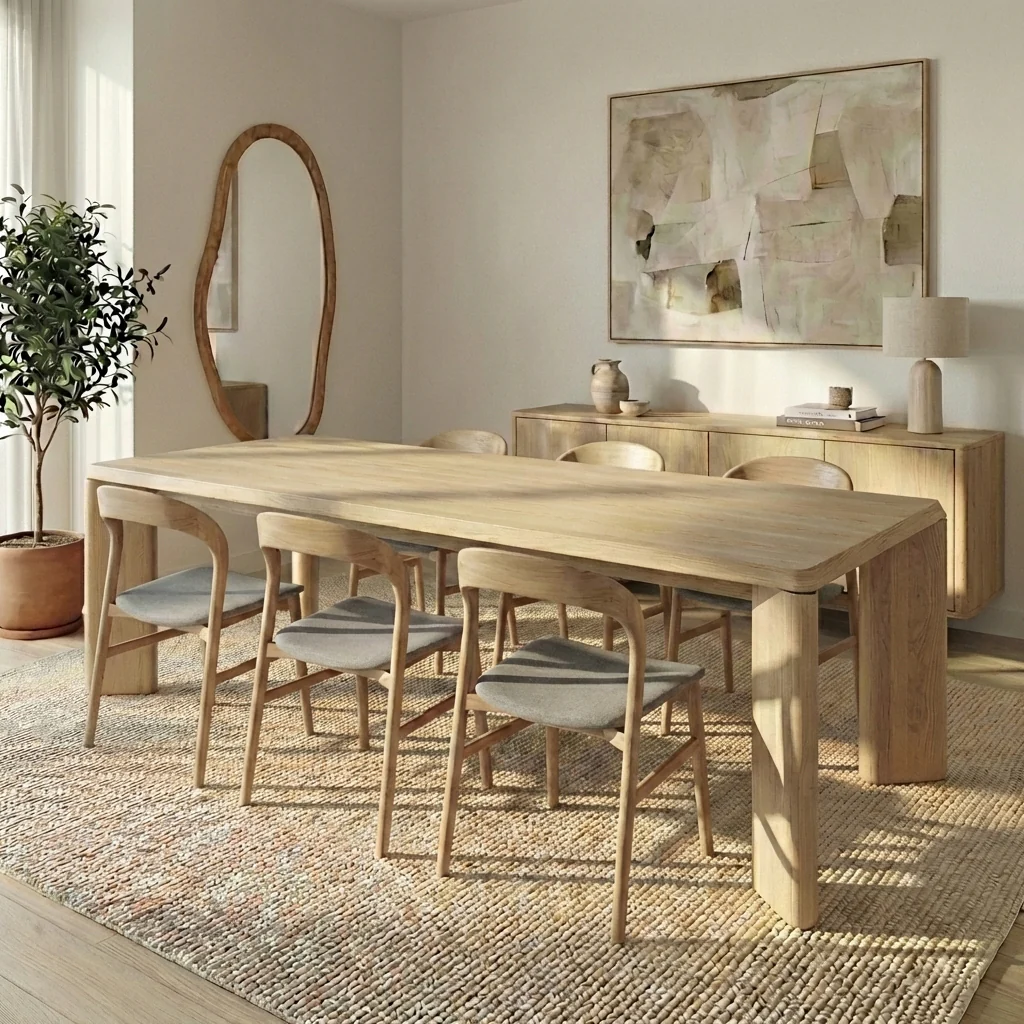 Niko Oak Dining Table - Image 4