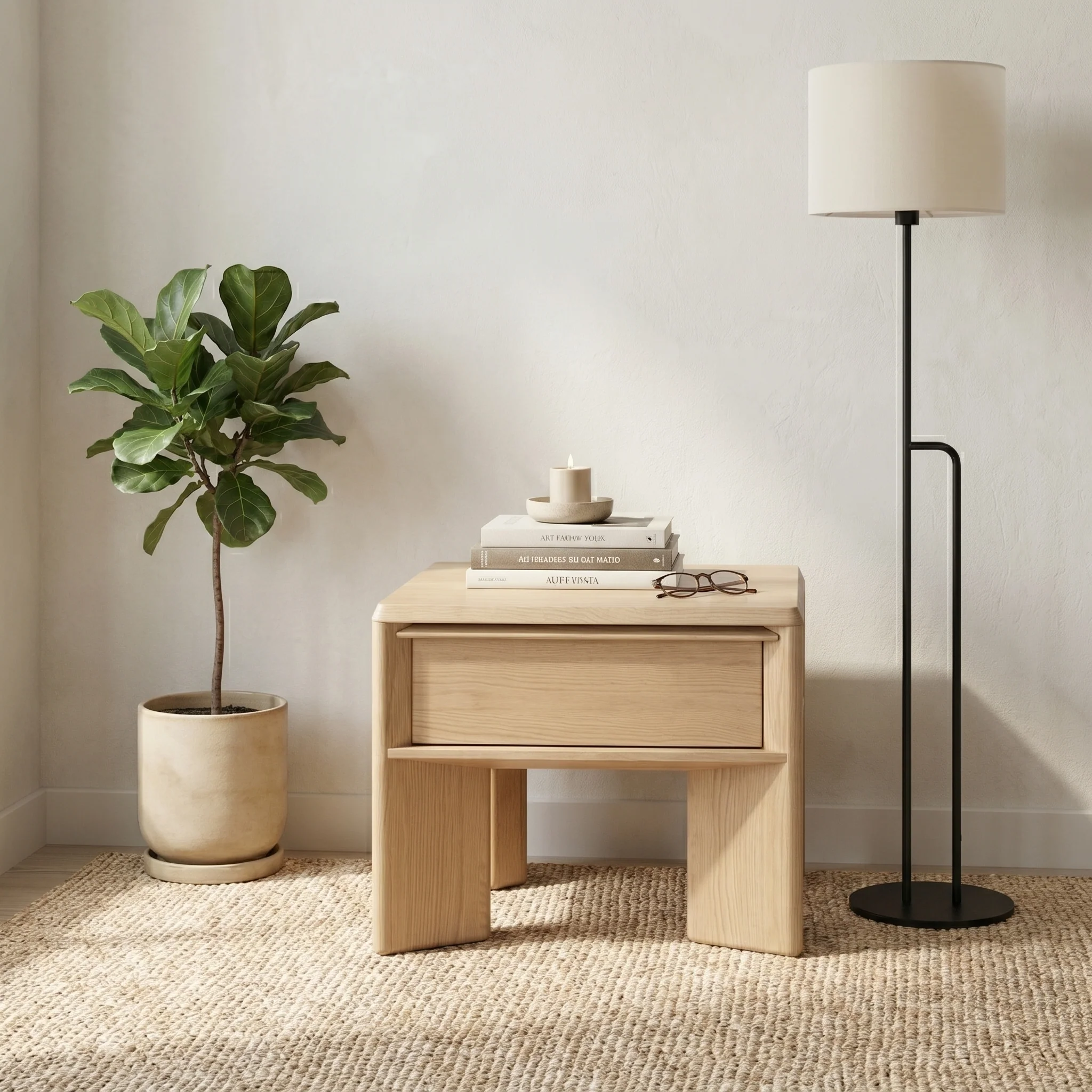 Niko Oak Side & Lamp Table - Image 4