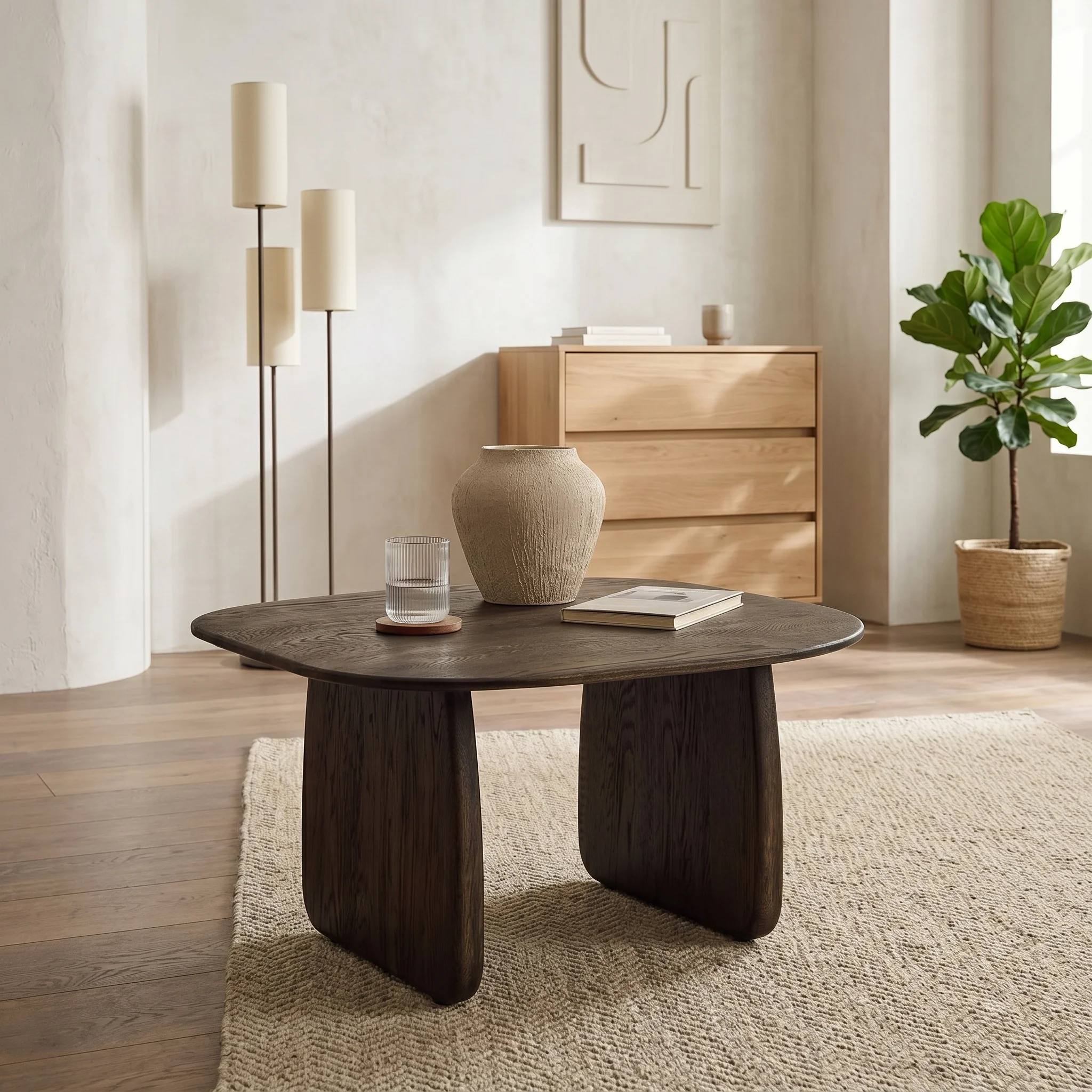Porto Dark Oak Side & Lamp Table - Image 3