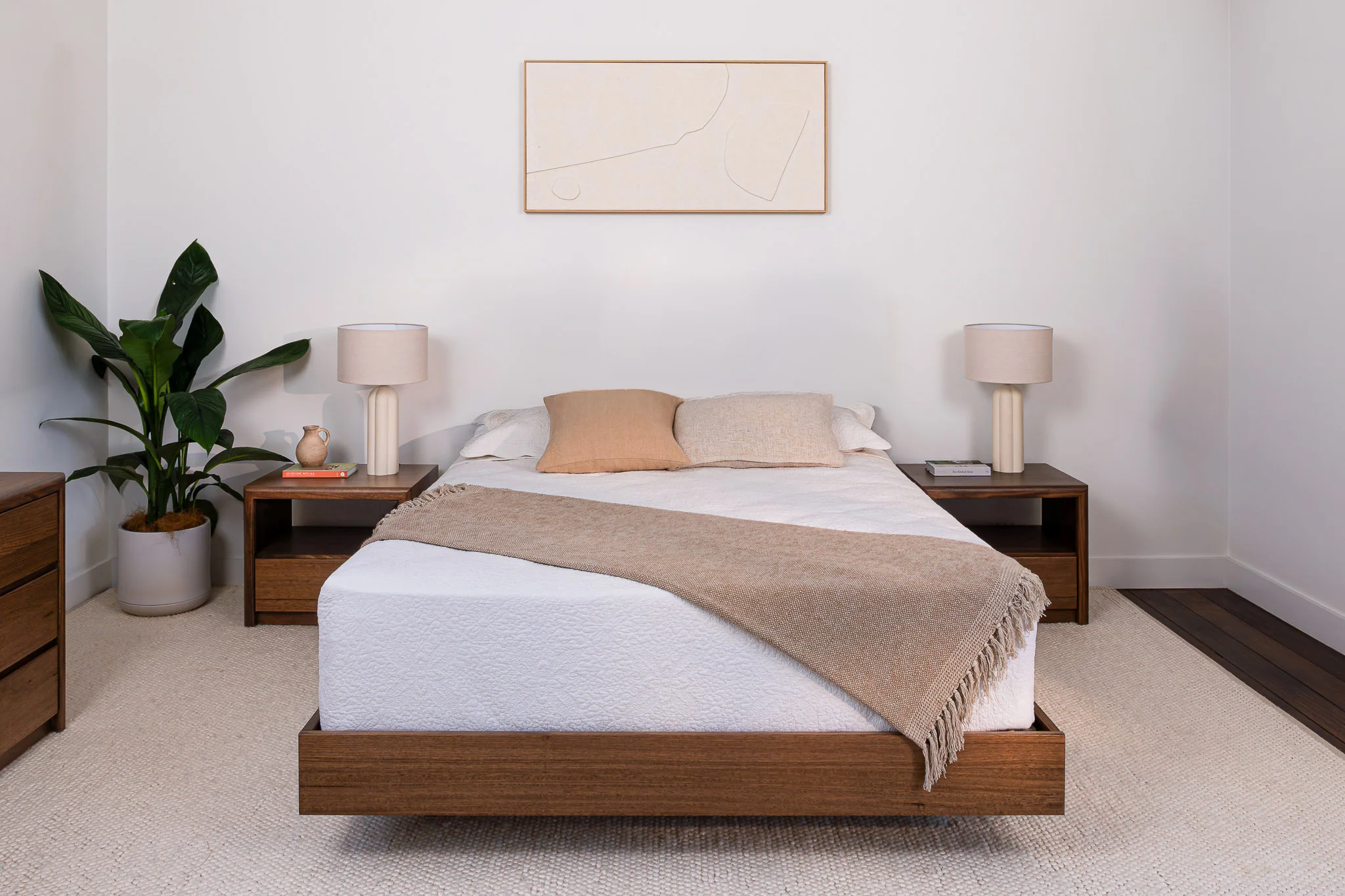 Yakka Base Tasmanian Oak Feature Grade Bed Frame (Smoked Walnut Stain) - Image 3