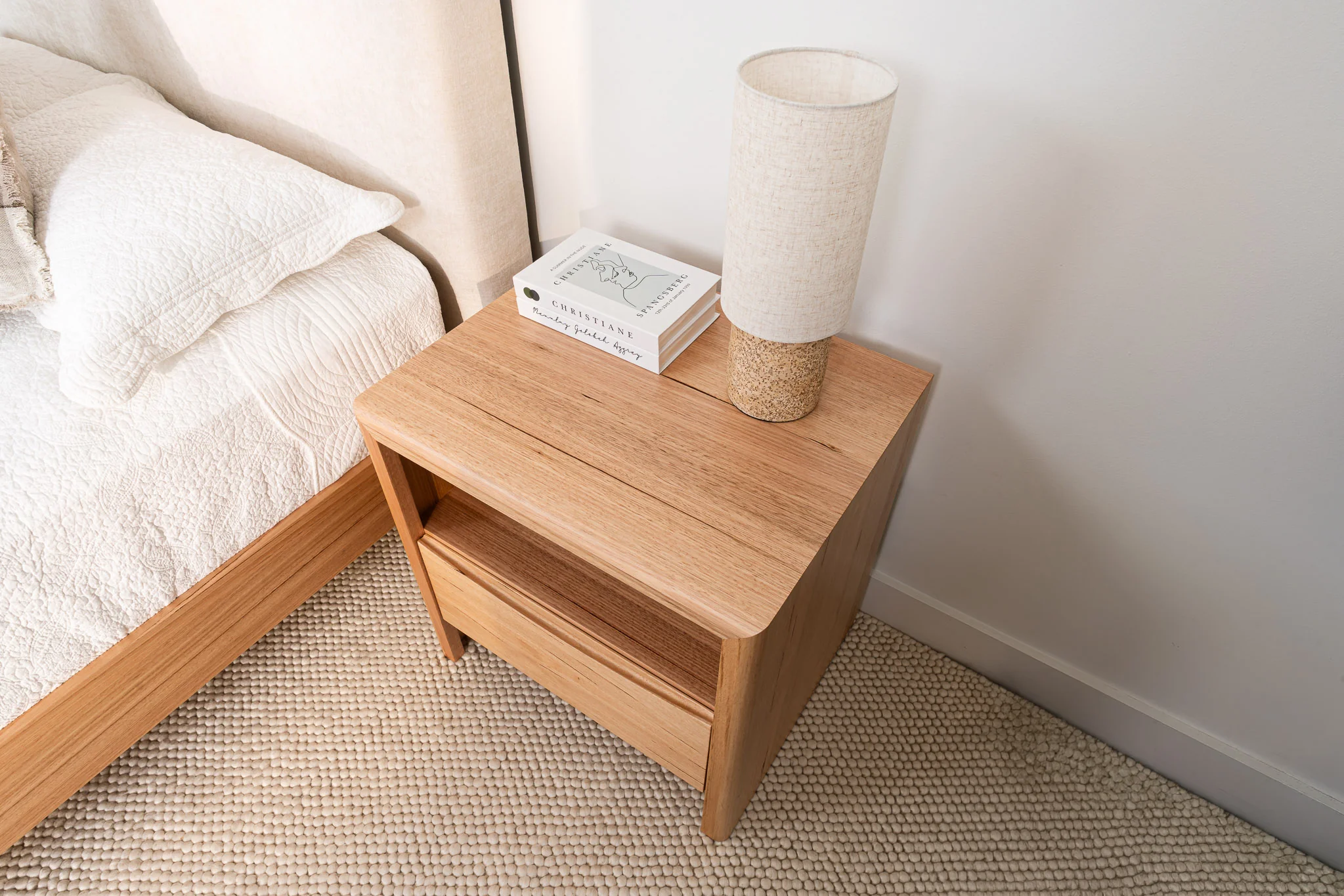 Yakka Cloud Tasmanian Oak Feature Grade Bedside Table - Image 5