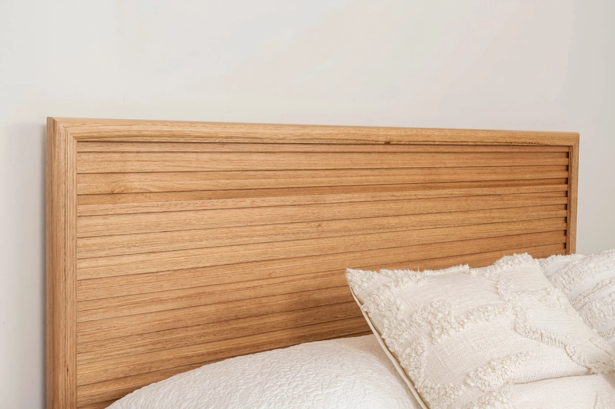 Yakka Luna Headboard Tasmanian Oak Floating Bed Frame - Image 6