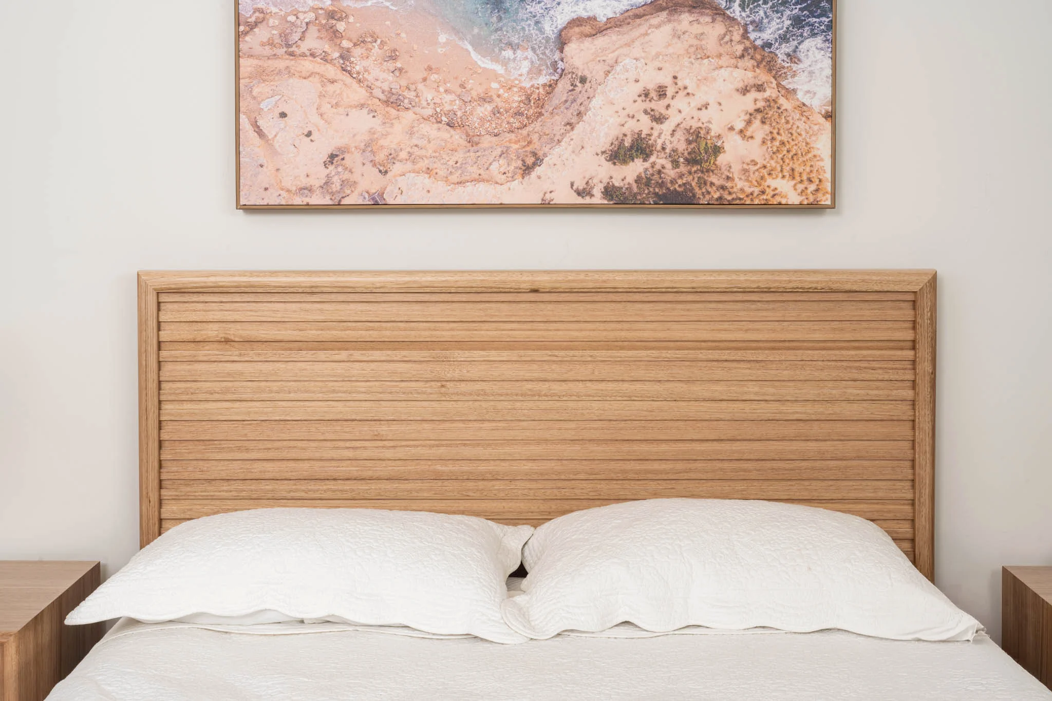 Yakka Luna Headboard Tasmanian Oak Floating Bed Frame - Image 8