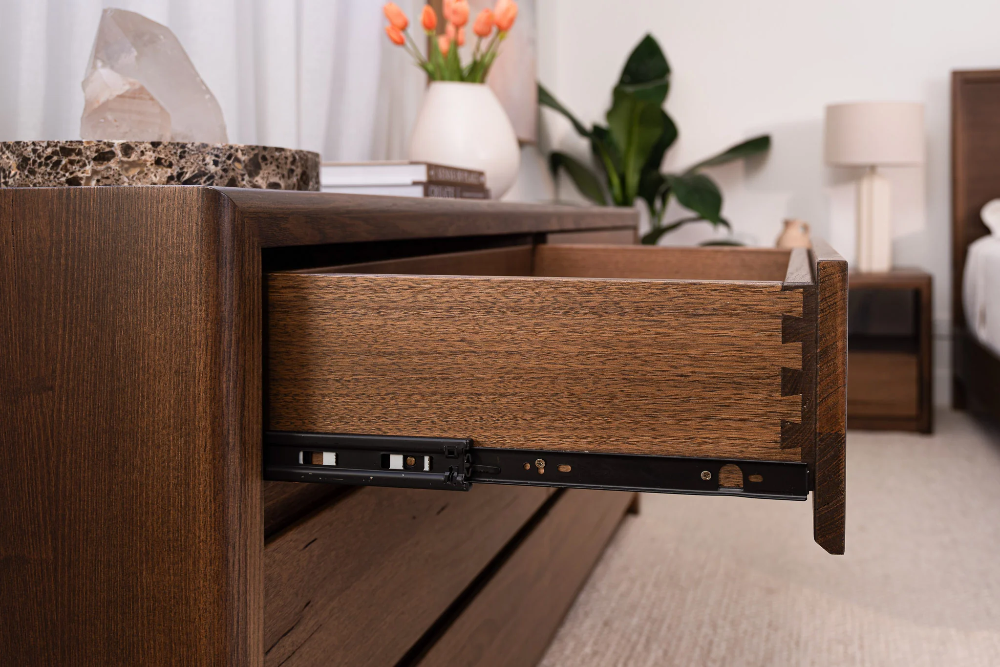 Yakka Tasmanian Oak Dresser Feature Grade (Smoked Walnut Stain) - Image 3