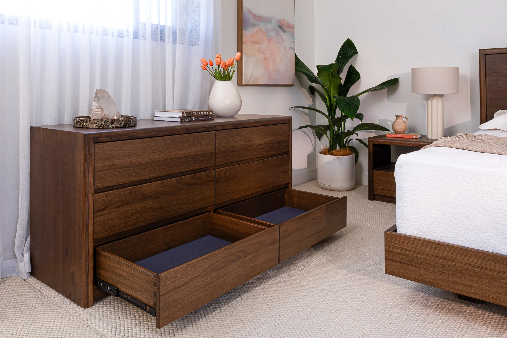 Yakka Tasmanian Oak Dresser Feature Grade (Smoked Walnut Stain) - Image 4