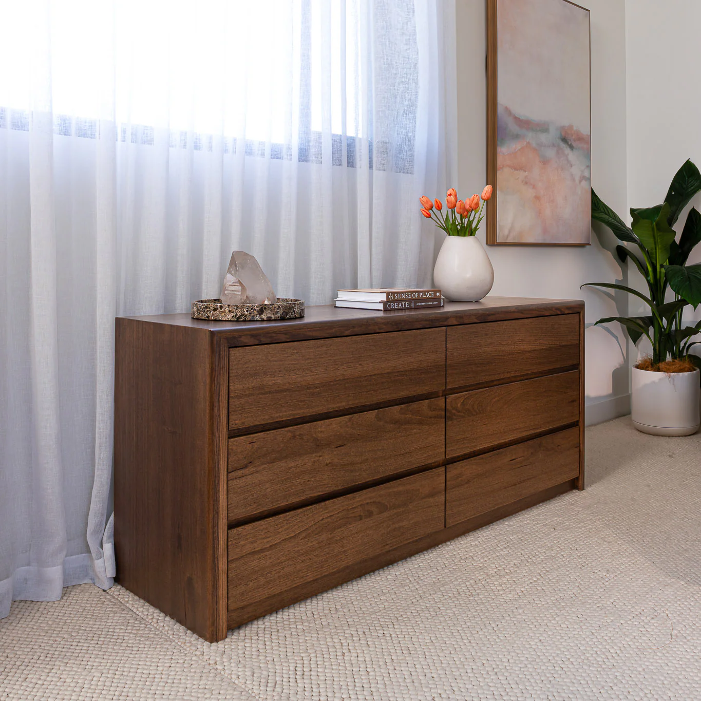 Yakka Tasmanian Oak Dresser Feature Grade (Smoked Walnut Stain) - Image 5
