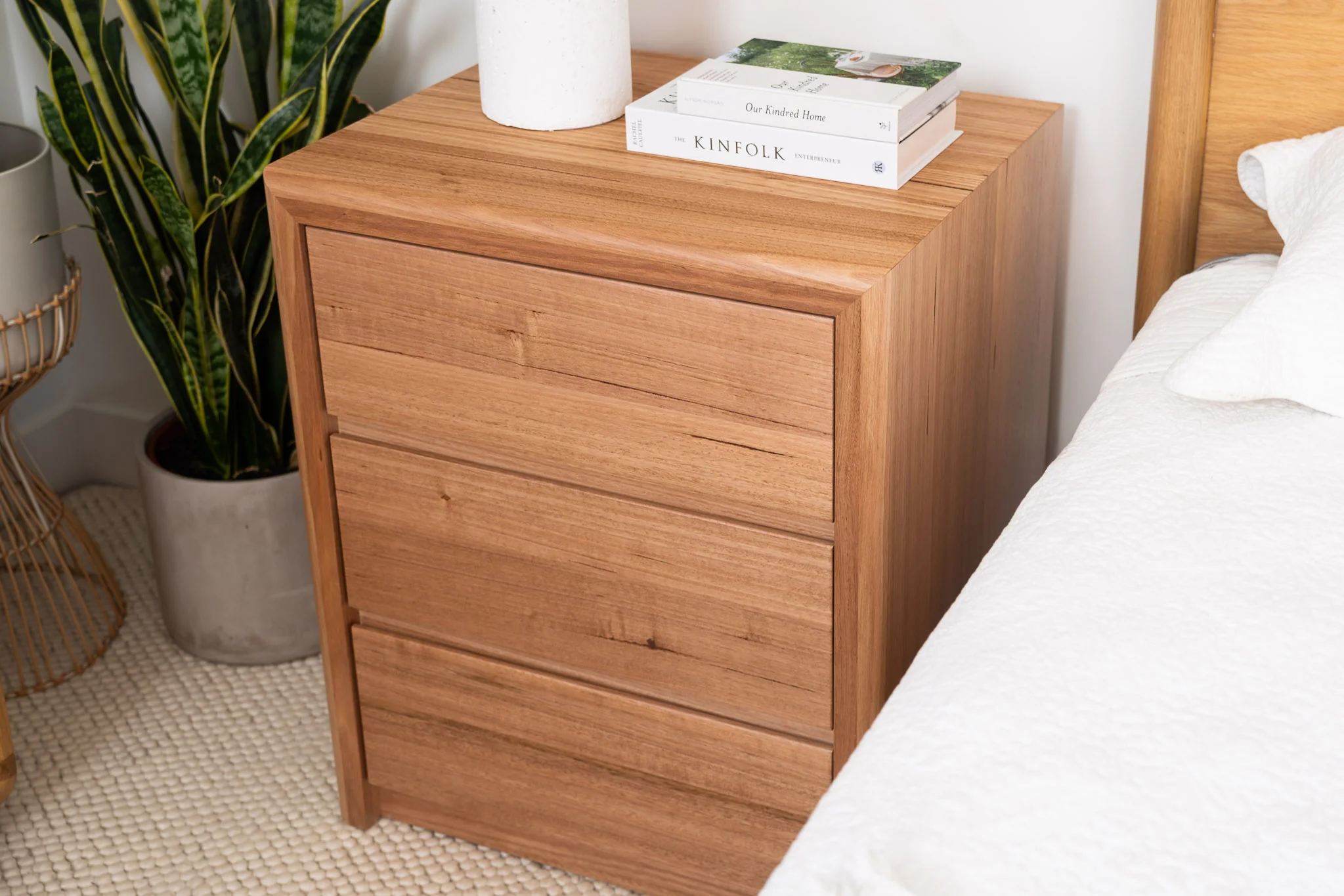 Yakka Tasmanian Oak Feature Grade Bedside Table - Image 13